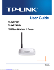 Tp-link Wireless Lite N Router Wr740n User Manual